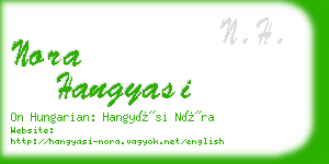 nora hangyasi business card